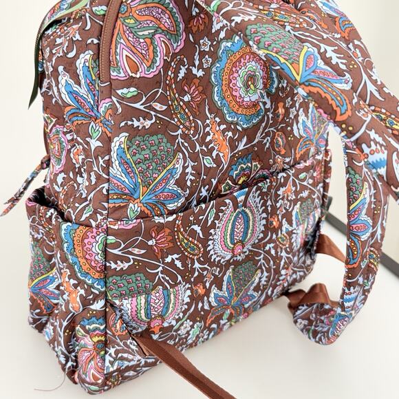 Vera Bradley Bancroft Backpack Quilted Marrakesh Cinnamon Paisley 50103 NWT main image 9